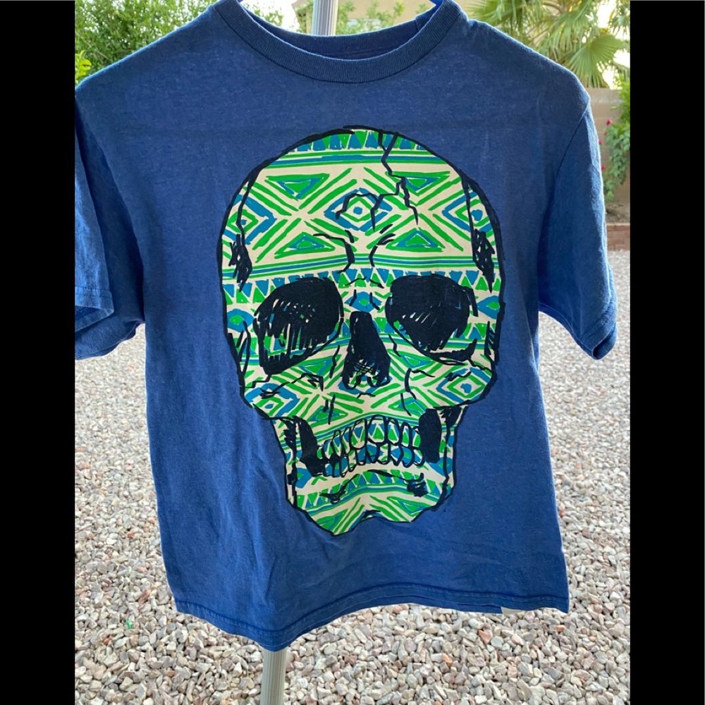 Blue skull kids T-shirt